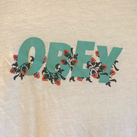 EUC OBEY 3/4 LENGTH SHIRT SIZE SMALL - Picture 2 of 4
